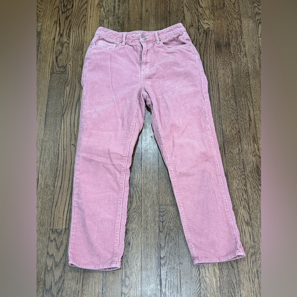 PacSun Pink Corduroy Straight Leg Pants-MOM JEAN